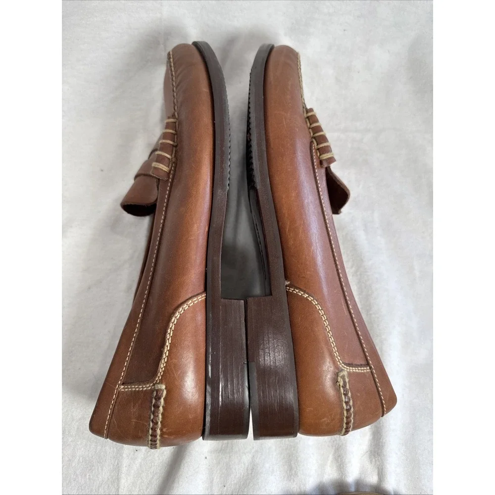 Kirkland Signature Sz 13 D Brown Leather Penney Loafers Slip-on Brazil Casual